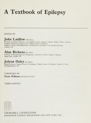 Tapa de Textbook of Epilepsy