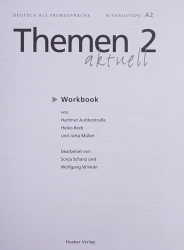 Tapa de Themen aktuell 2. Workbook