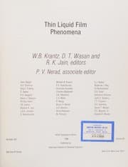 Tapa de Thin liquid film phenomena