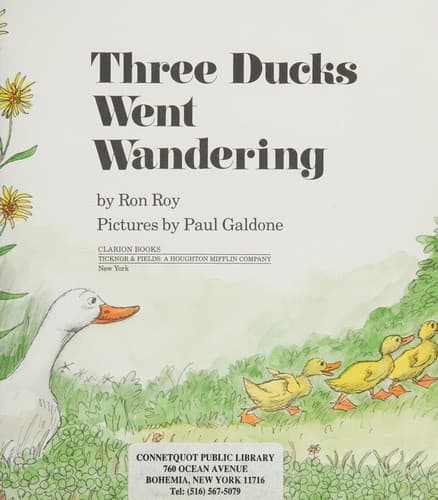 Tapa de Three Ducks Went Wandering
