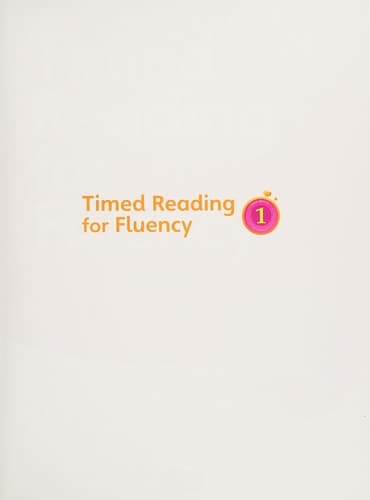 Tapa de Timed Reading for Fluency 1