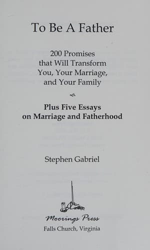 Tapa de To Be a Father