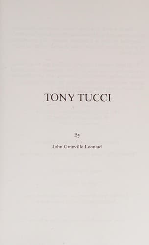 Tapa de Tony Tucci