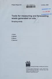 Tapa de Tools for Measuring and Forecasting Waste Generated on Site