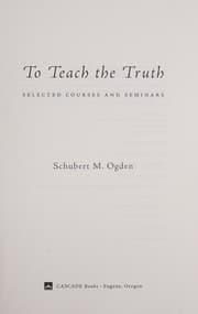 Tapa de To Teach the Truth