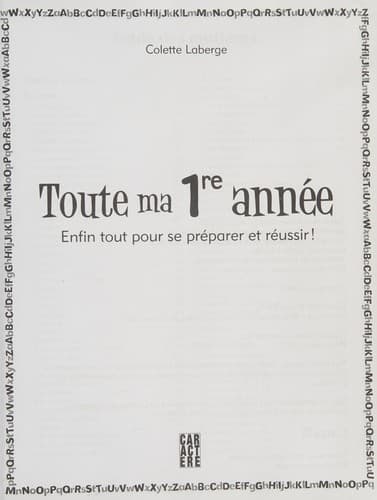 Tapa de Toute Ma 1re Année