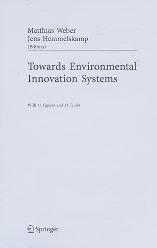 Tapa de Towards Environmental Innovation Systems