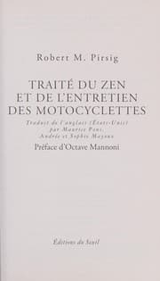 Tapa de Trait' du Zen et de l'Entretien des Motocyclettes
