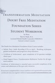 Tapa de Transformation Meditation Doubt Free Meditation : Foundation Series