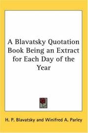 Tapa de A Blavatsky Quotation Book Being an Extract for Each Day of the Year