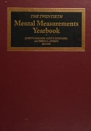 Tapa de Twentieth Mental Measurements Yearbook