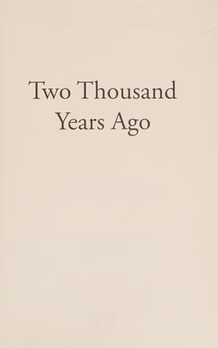 Tapa de Two Thousand Years Ago