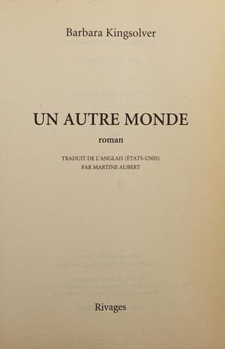 Tapa de Un autre monde