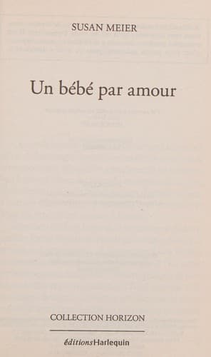 Tapa de Un Bebe Par Amour