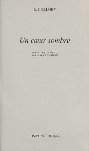 Tapa de Un coeur sombre