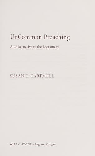 Tapa de UnCommon Preaching