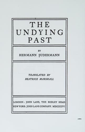 Tapa de The Undying Past
