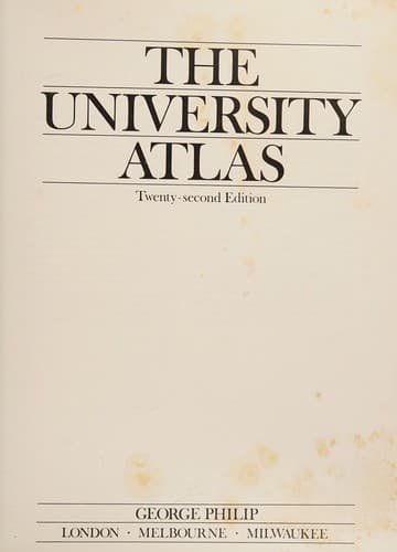 Tapa de The university atlas