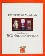 Tapa de University of Maryland men's basketball 2002 national champions
