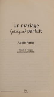 Tapa de Un mariage (presque) parfait