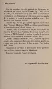 Tapa de Un réveillon dans l'Outback - Le secret espoir de Linda (Horizon t. 2402)