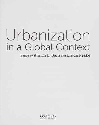 Tapa de Urbanization in a Global Context