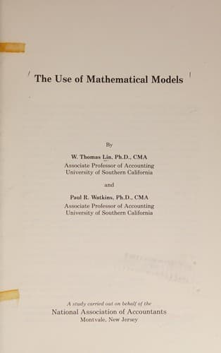 Tapa de Use of Mathematical Models