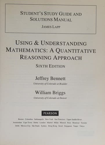Tapa de Using and Understanding Mathematics