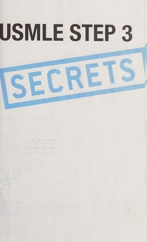 Tapa de USMLE Step 3 Secrets