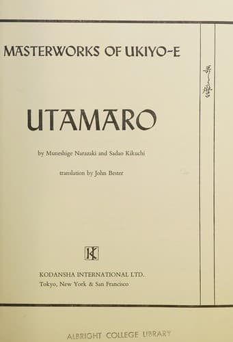 Tapa de Utamaro