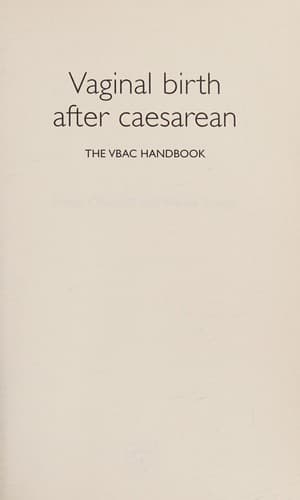 Tapa de Vaginal Birth after Caesarean
