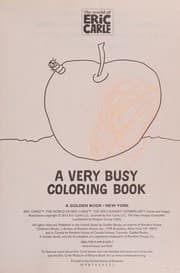 Tapa de A Very Busy Coloring Book (the World of Eric Carle)