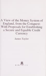 Tapa de View of the Money System of England from the Conquest