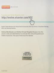 Tapa de Virtual Clinical Excursions Online and Print Workbook for Elsevier's Psychiatric Nursing