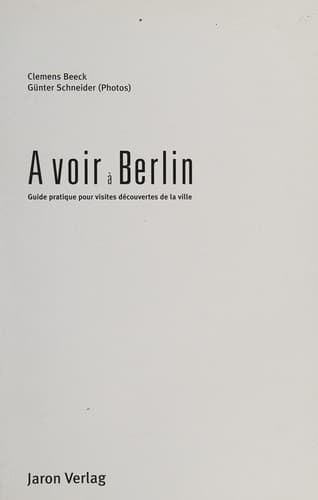 Tapa de A voir +- Berlin