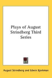 Tapa de Plays of August Strindberg Third Series