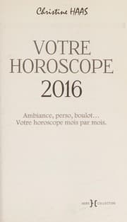 Tapa de Votre horoscope 2016 (French Edition)