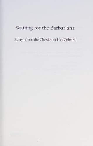 Tapa de Waiting for the Barbarians