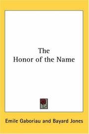 Tapa de The honor of the name