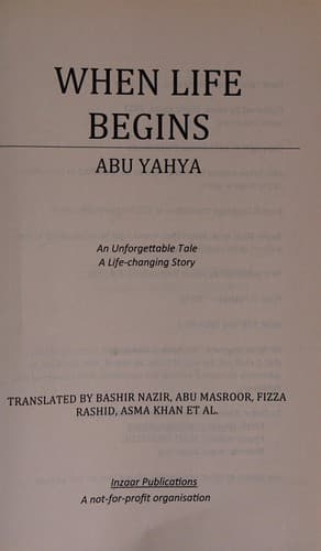 Tapa de When life begins