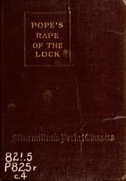 Tapa de The rape of the lock, and other poems of Alexander Pope