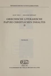 Tapa de Griechische literarische Papyri christlichen Inhaltes