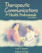 Tapa de Therapeutic communications for health professionals