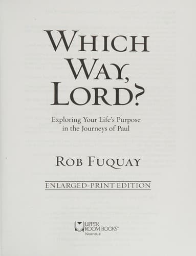 Tapa de Which Way, Lord? Enlarged Print