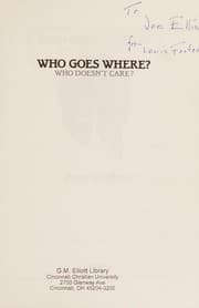 Tapa de Who goes where? Who doesn't care?