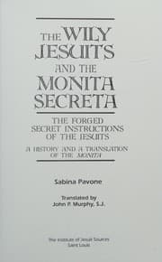 Tapa de The wily Jesuits and the Monita secreta
