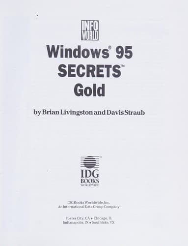 Tapa de Windows¨ 95 SECRETS¨ (Electronic Edition)