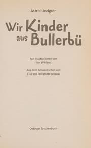 Tapa de Wir Kinder aus Bullerbü