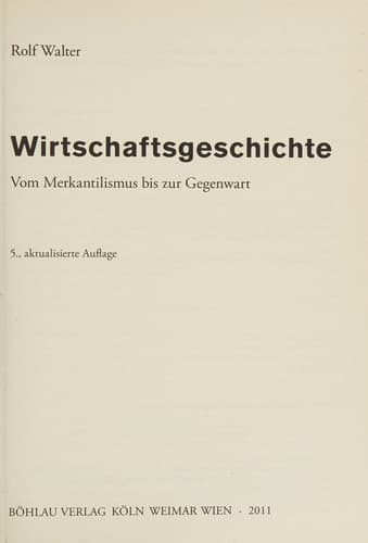 Tapa de Wirtschaftsgeschichte