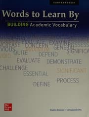 Tapa de Words to Learn by